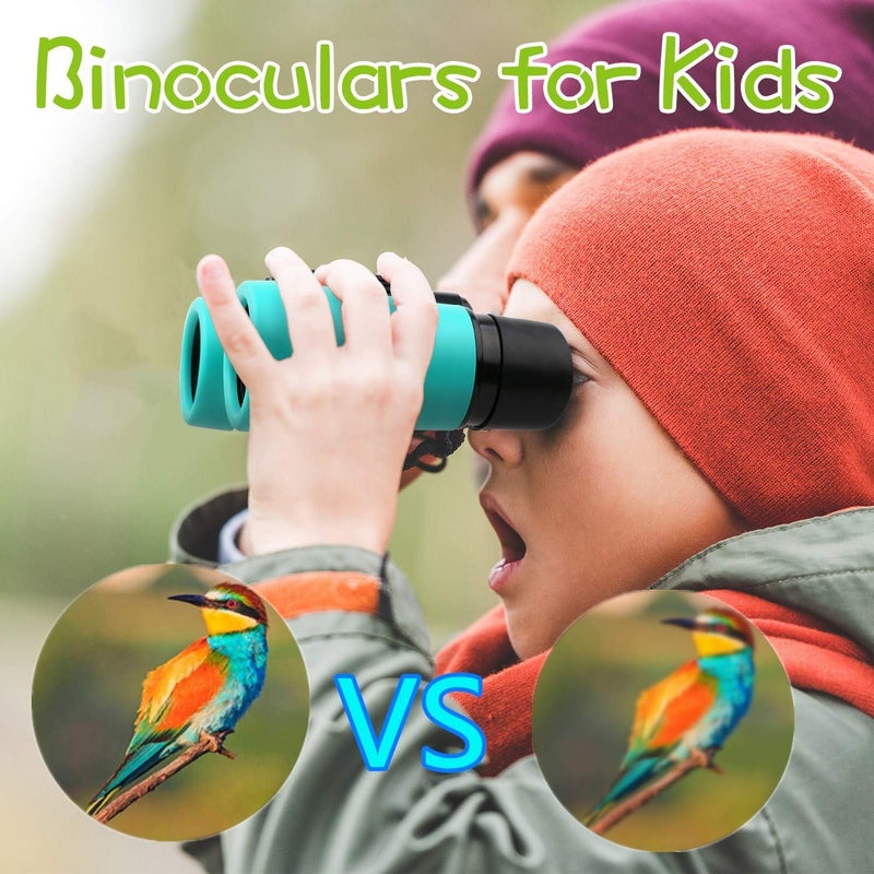 Scotamalone Kids Binoculars Shock Proof Toy Binoculars Set for Age 3-12 Years Old Boys Girls Bird Watching Educational Learning Hunting Hiking Birthday Presents - Image 4